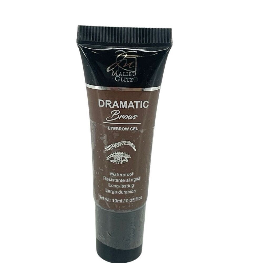 Malibu Glitz Women’s Dramatic Brows Brown Waterproof Long-Lasting Eyebrow Gel